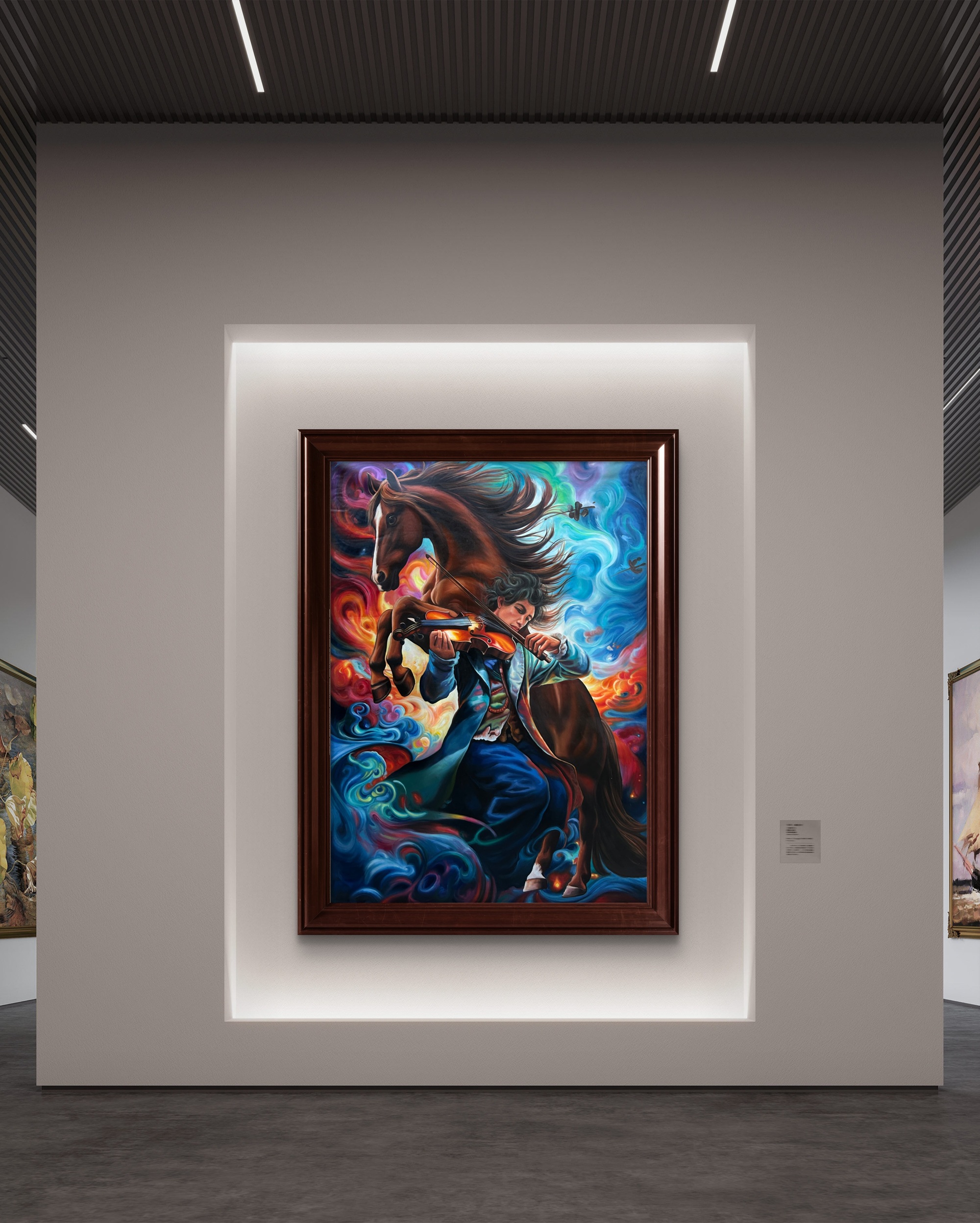 The Violin Rider Oil Painting