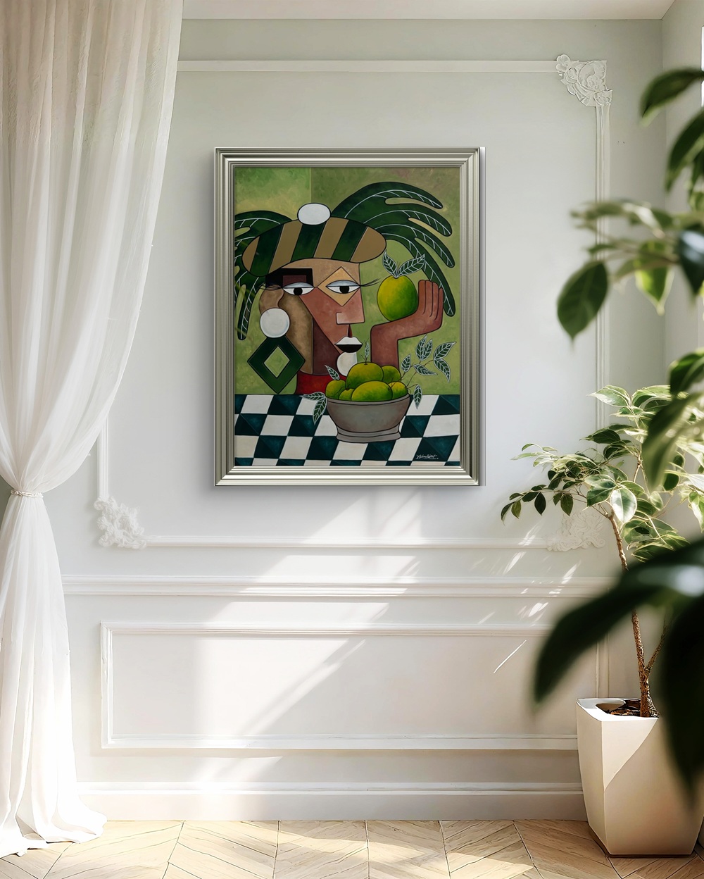 Cubist Harvest Oil Painting