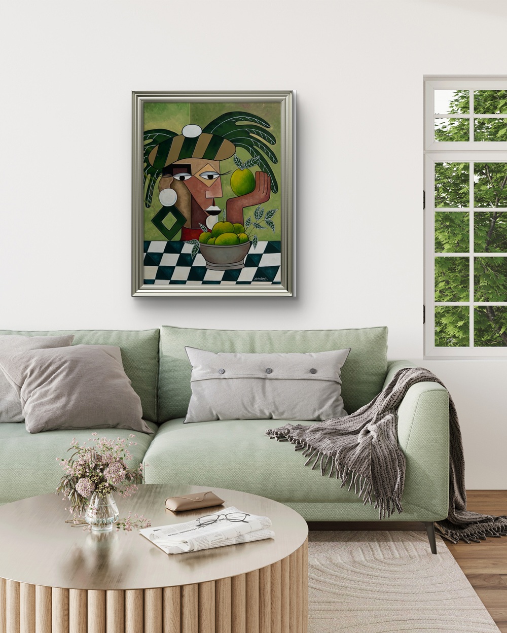 Cubist Harvest Oil Painting