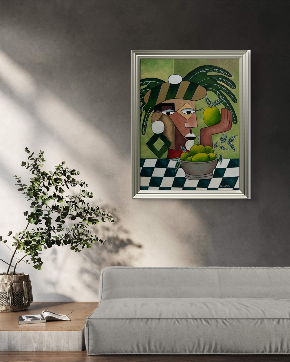 Cubist Harvest Oil Painting