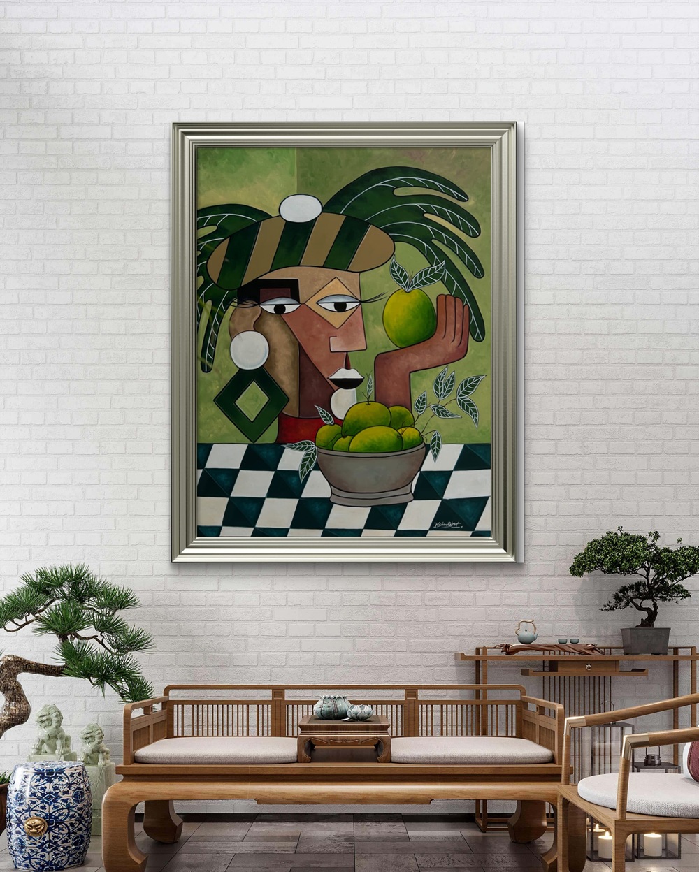 Cubist Harvest Oil Painting