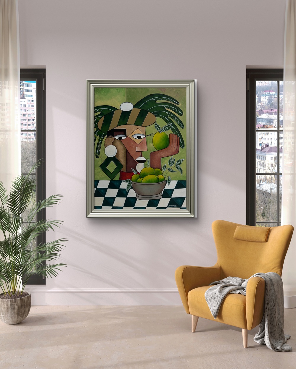 Cubist Harvest Oil Painting