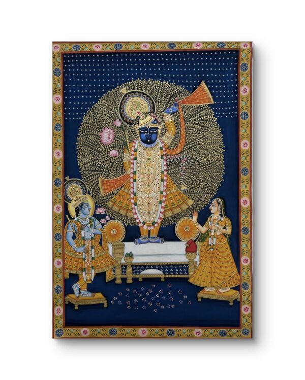 Divine Grace of Shrinathji Natural Colour Painting