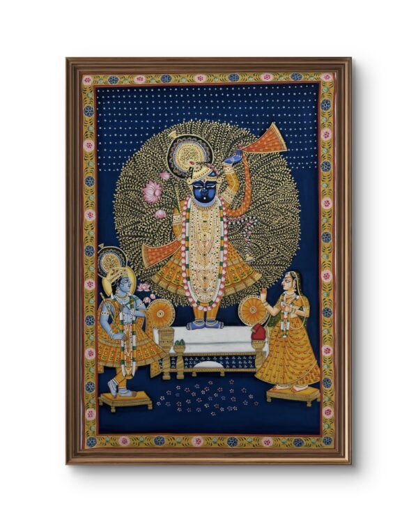 Divine Grace of Shrinathji Natural Colour Painting