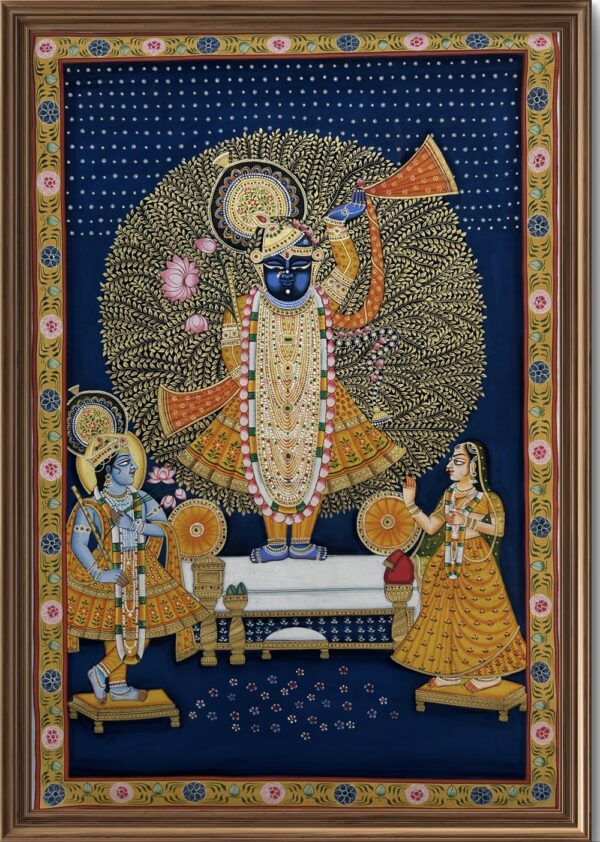 Divine Grace of Shrinathji Natural Colour Painting