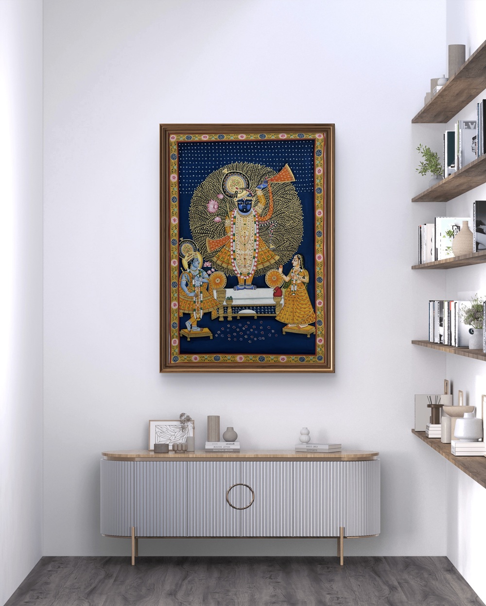 Divine Grace of Shrinathji Natural Colour Painting