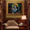 Divine Melody of Krishna Oil Painting