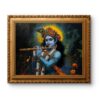 Divine Melody of Krishna Oil Painting