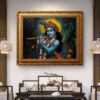 Divine Melody of Krishna Oil Painting