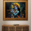 Divine Melody of Krishna Oil Painting