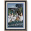 Krishna Among the Cows Natural Colour Painting