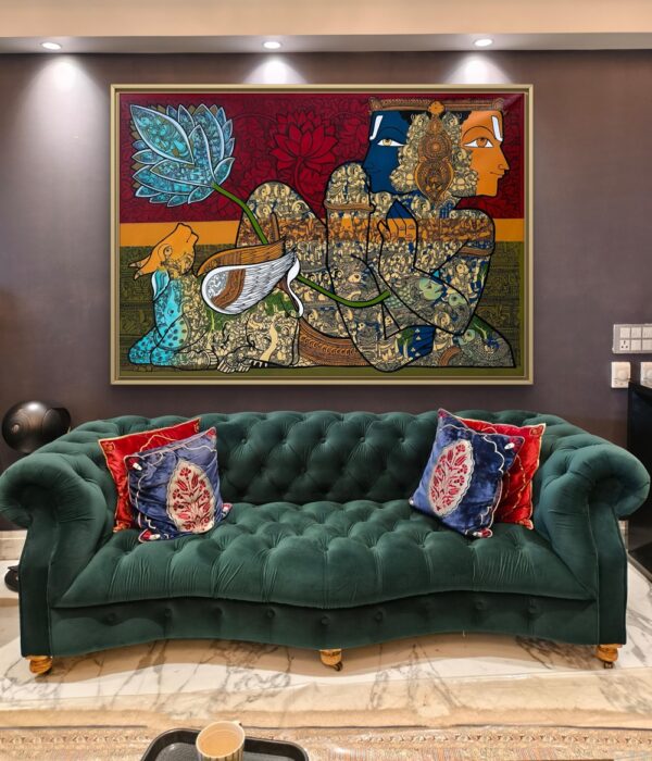 Lotus of Creation Oil Painting