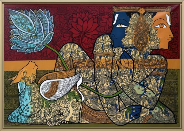 Lotus of Creation Oil Painting