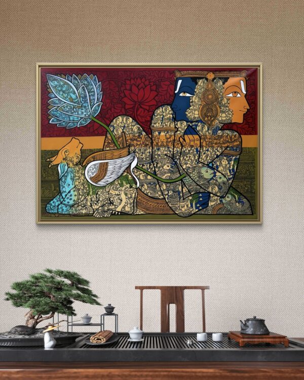 Lotus of Creation Oil Painting