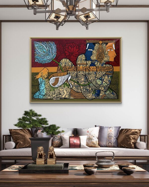 Lotus of Creation Oil Painting