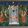 Moonlit Devotion of Shrinathji Natural Colour Painting Moonlit Devotion of Shrinathji Natural Colour Painting