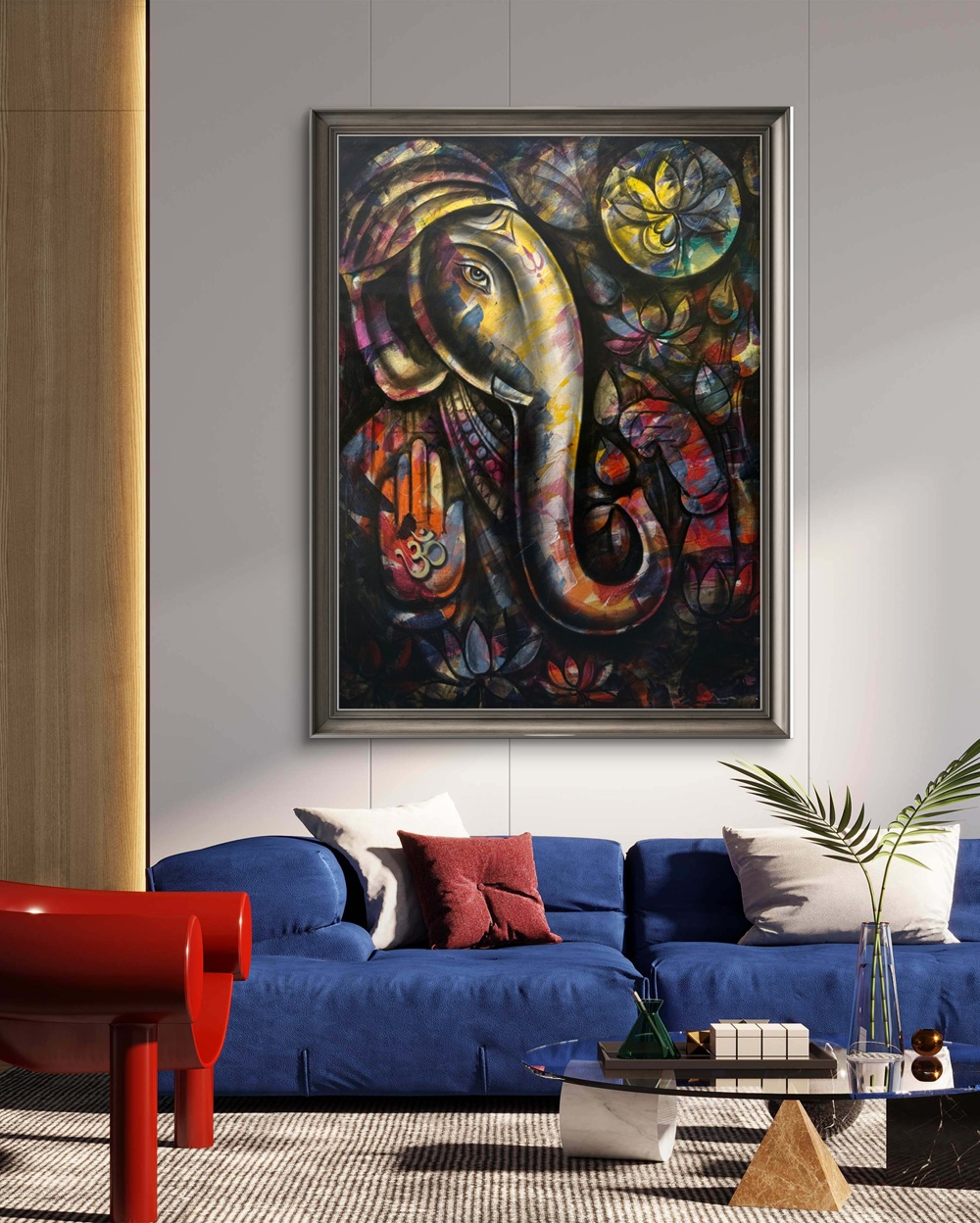 Mystic Radiance of Ganesha Mix Media Painting Mystic Radiance of Ganesha Mix Media Painting