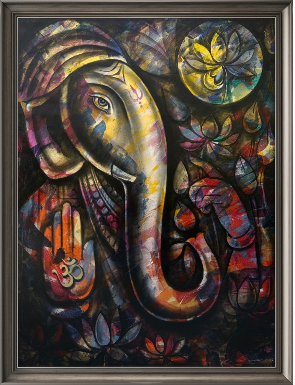 Mystic Radiance of Ganesha Mix Media Painting Mystic Radiance of Ganesha Mix Media Painting