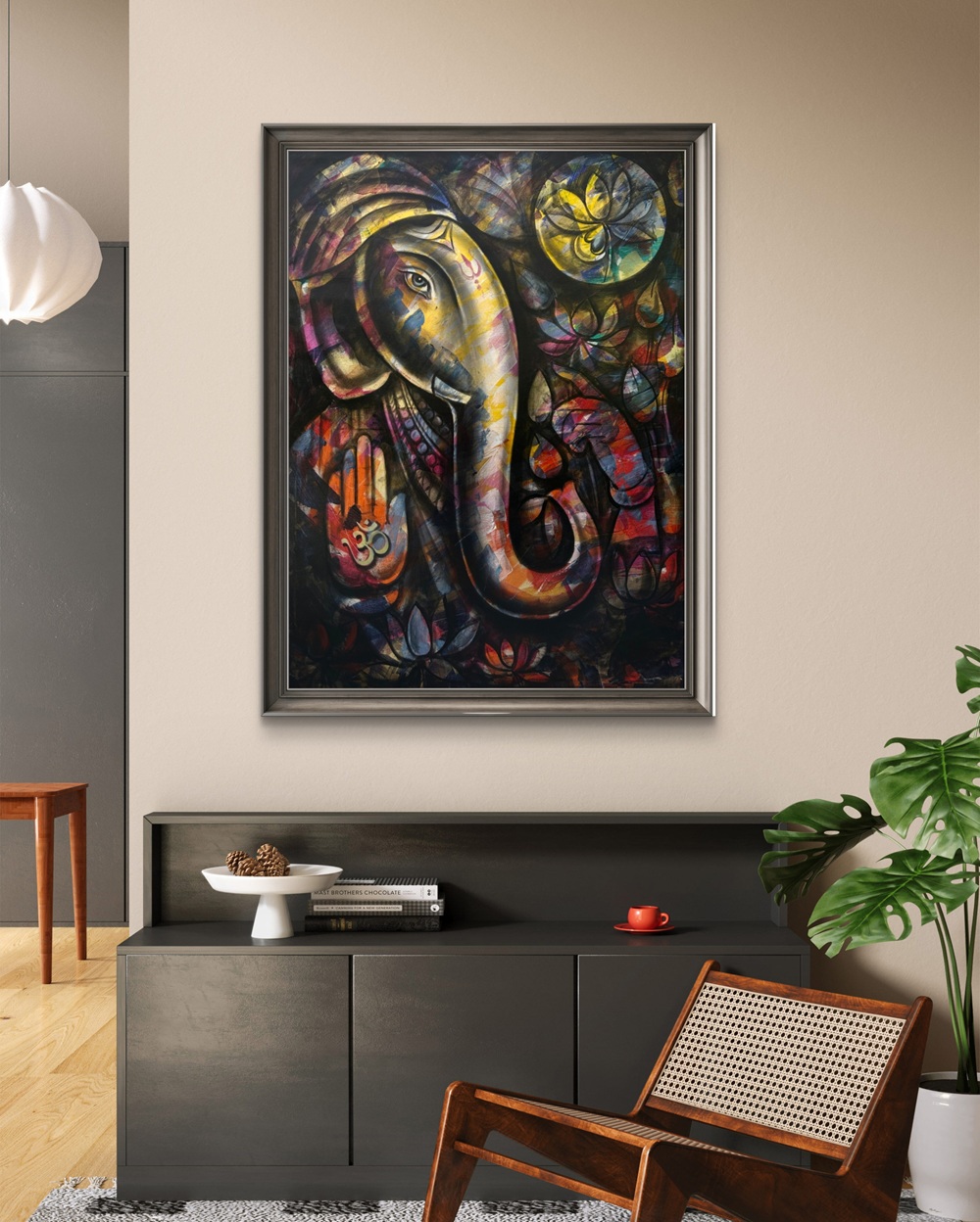 Mystic Radiance of Ganesha Mix Media Painting Mystic Radiance of Ganesha Mix Media Painting