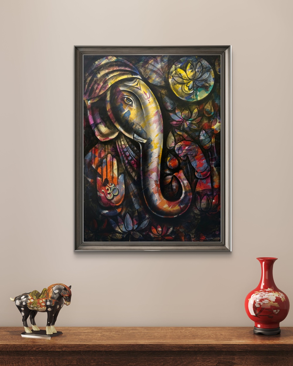 Mystic Radiance of Ganesha Mix Media Painting Mystic Radiance of Ganesha Mix Media Painting