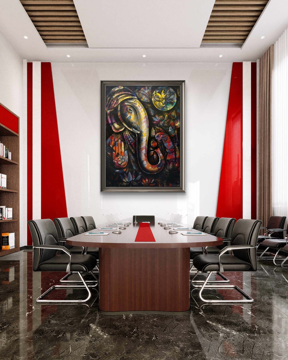 Mystic Radiance of Ganesha Mix Media Painting Mystic Radiance of Ganesha Mix Media Painting