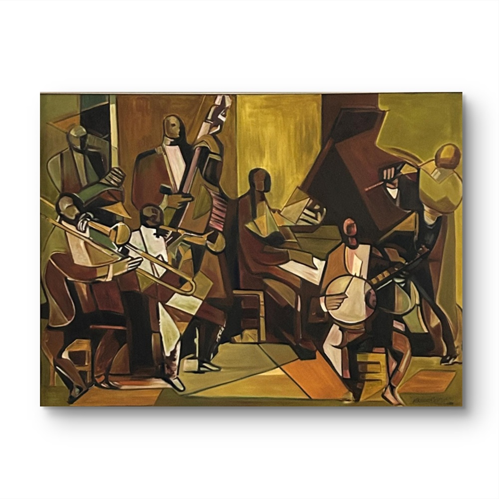 Rhythms in Geometry Oil Painting