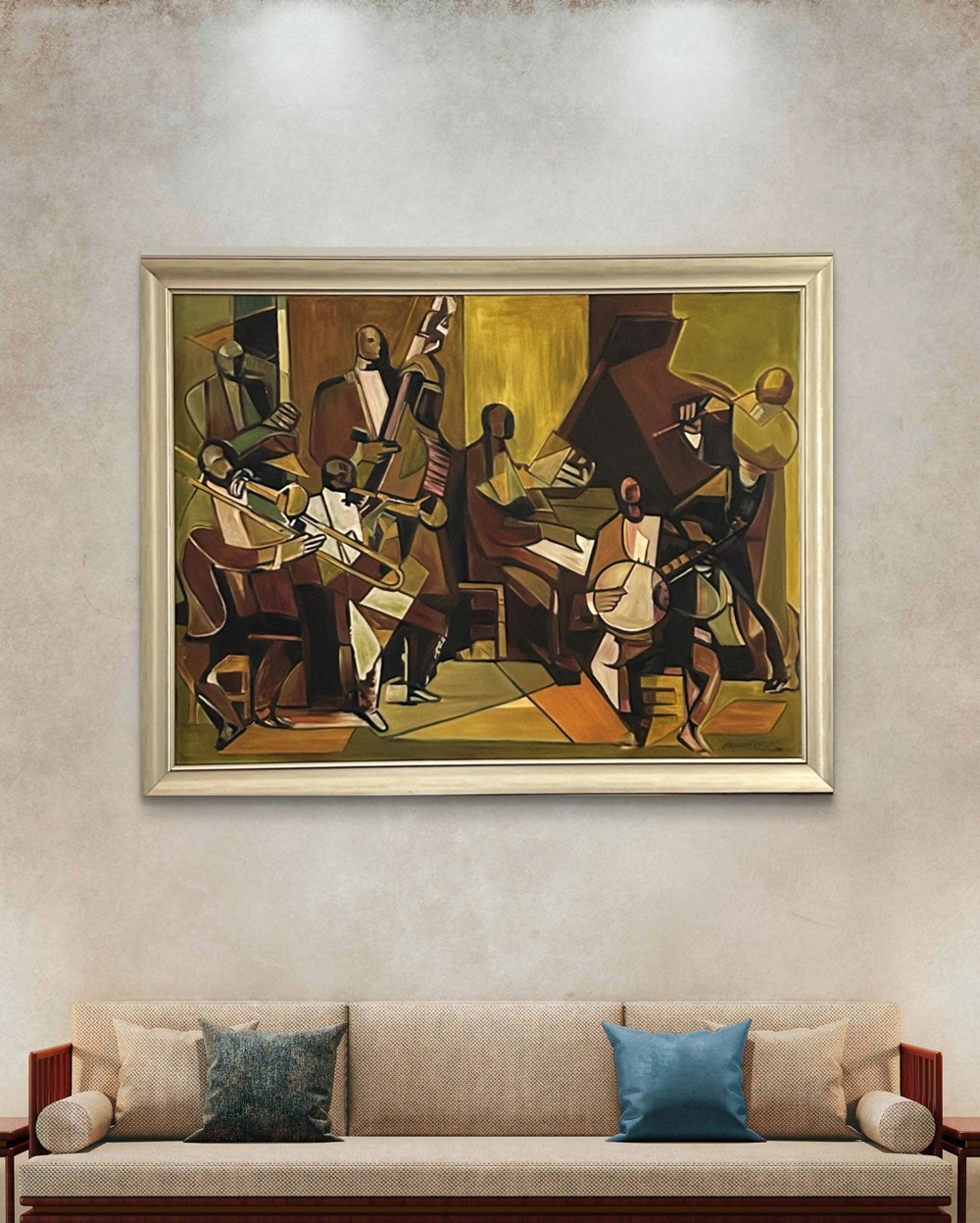 Rhythms in Geometry Oil Painting