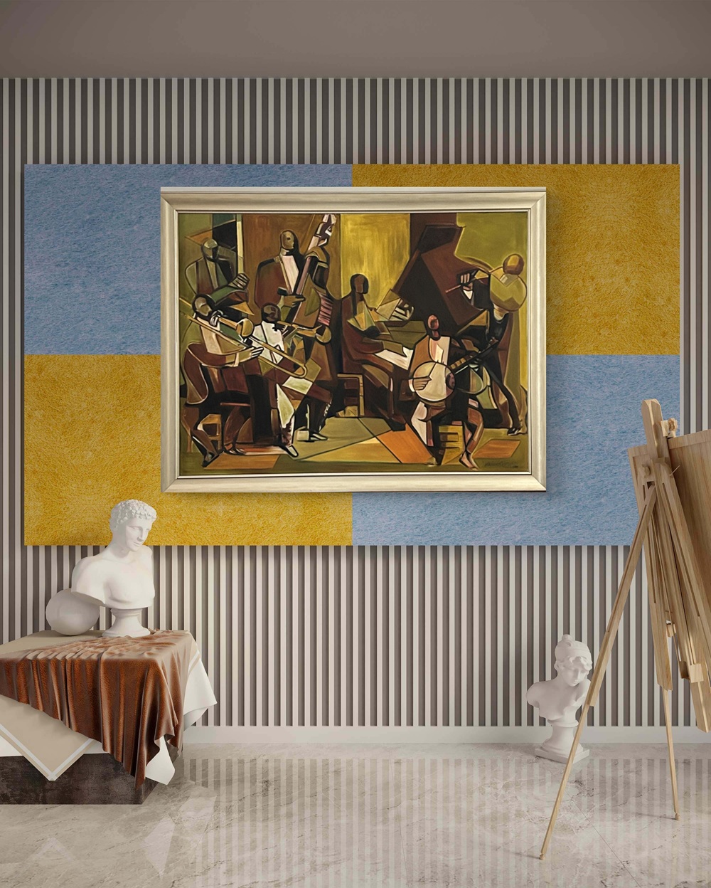 Rhythms in Geometry Oil Painting