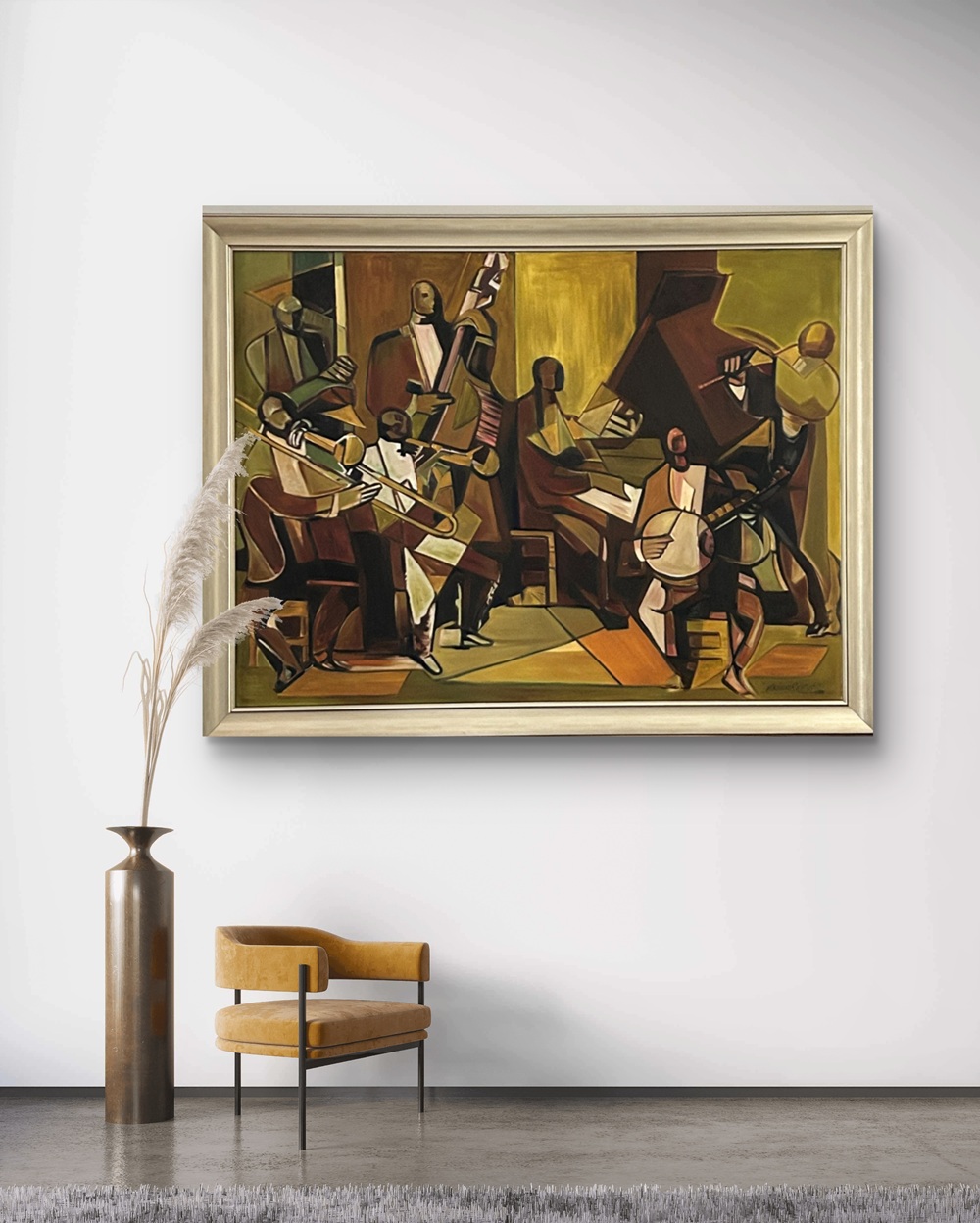 Rhythms in Geometry Oil Painting