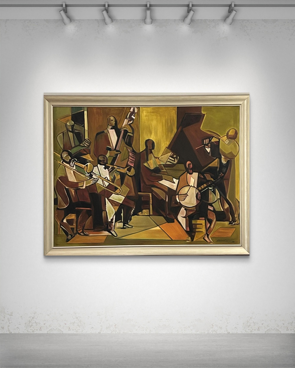 Rhythms in Geometry Oil Painting