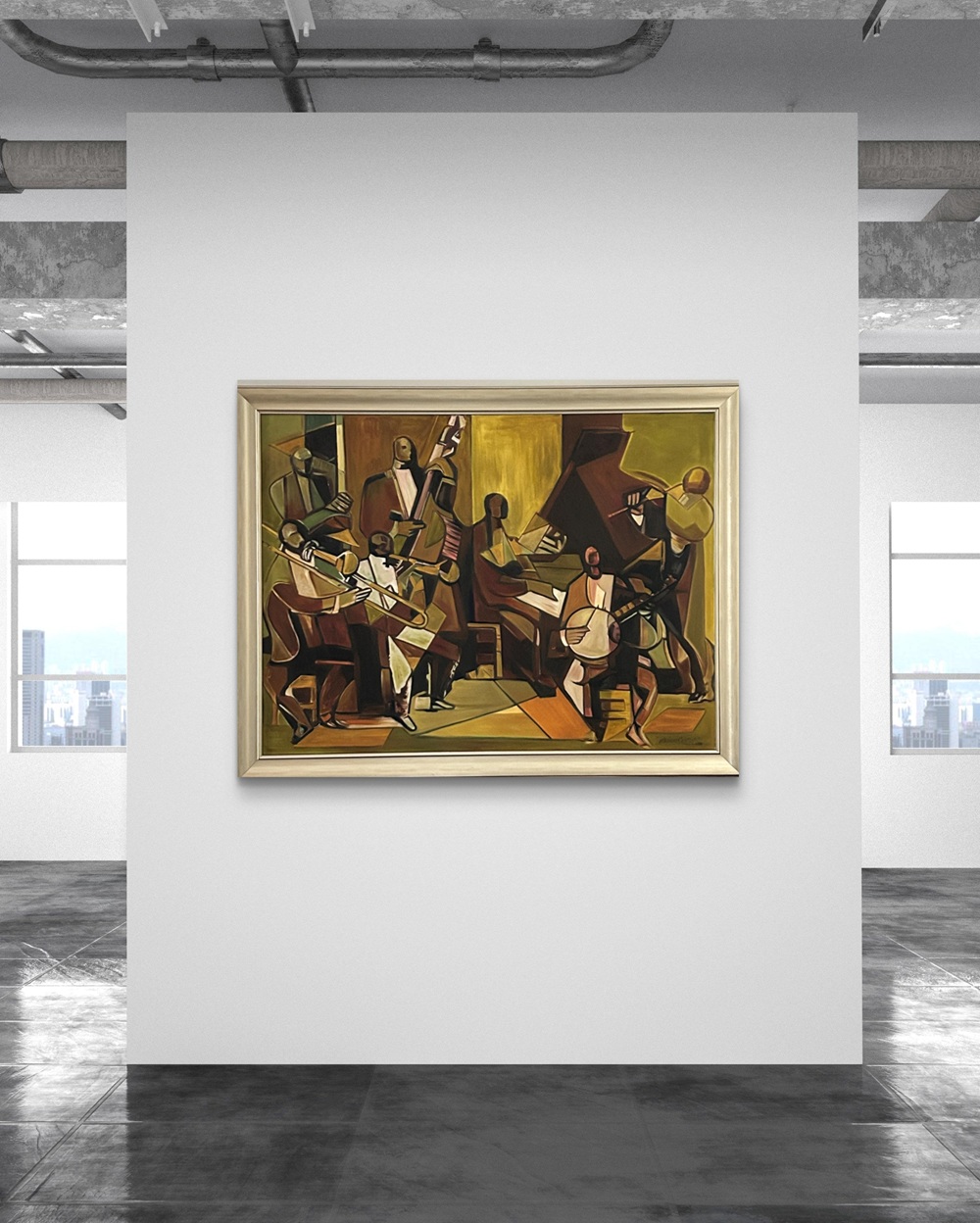 Rhythms in Geometry Oil Painting