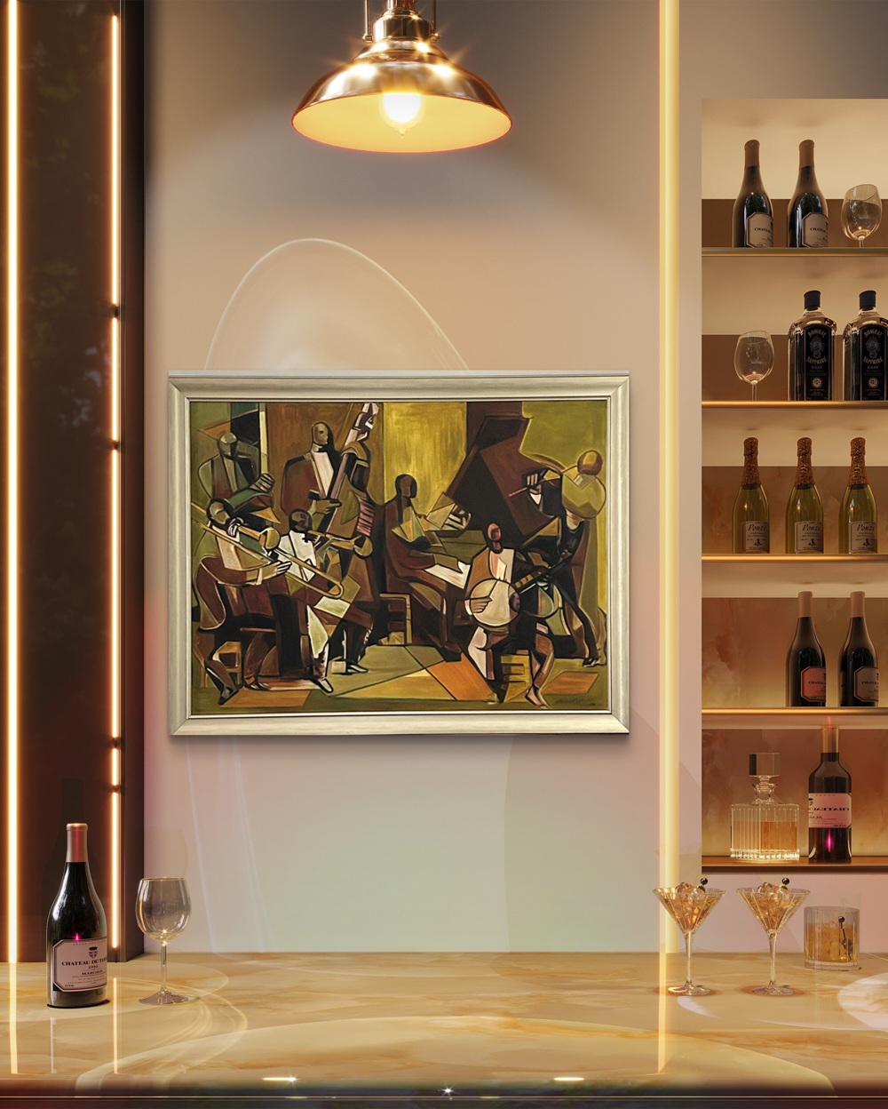 Rhythms in Geometry Oil Painting