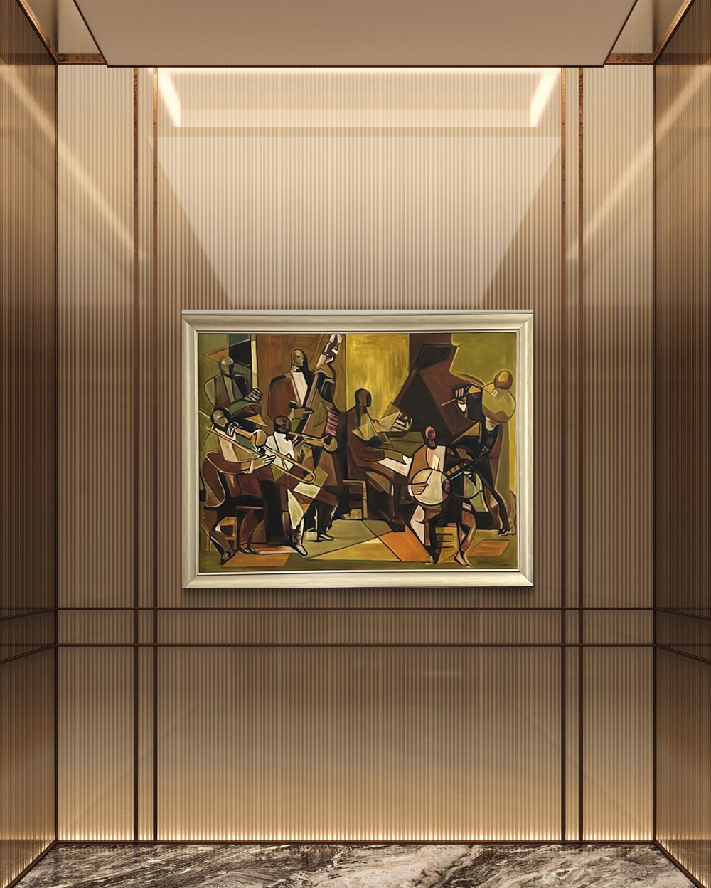 Rhythms in Geometry Oil Painting