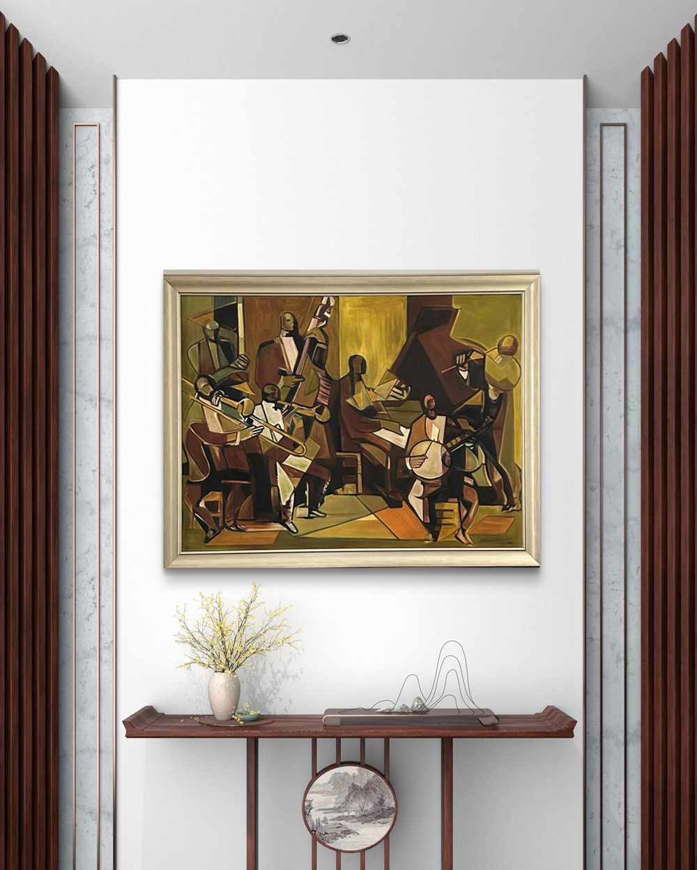 Rhythms in Geometry Oil Painting