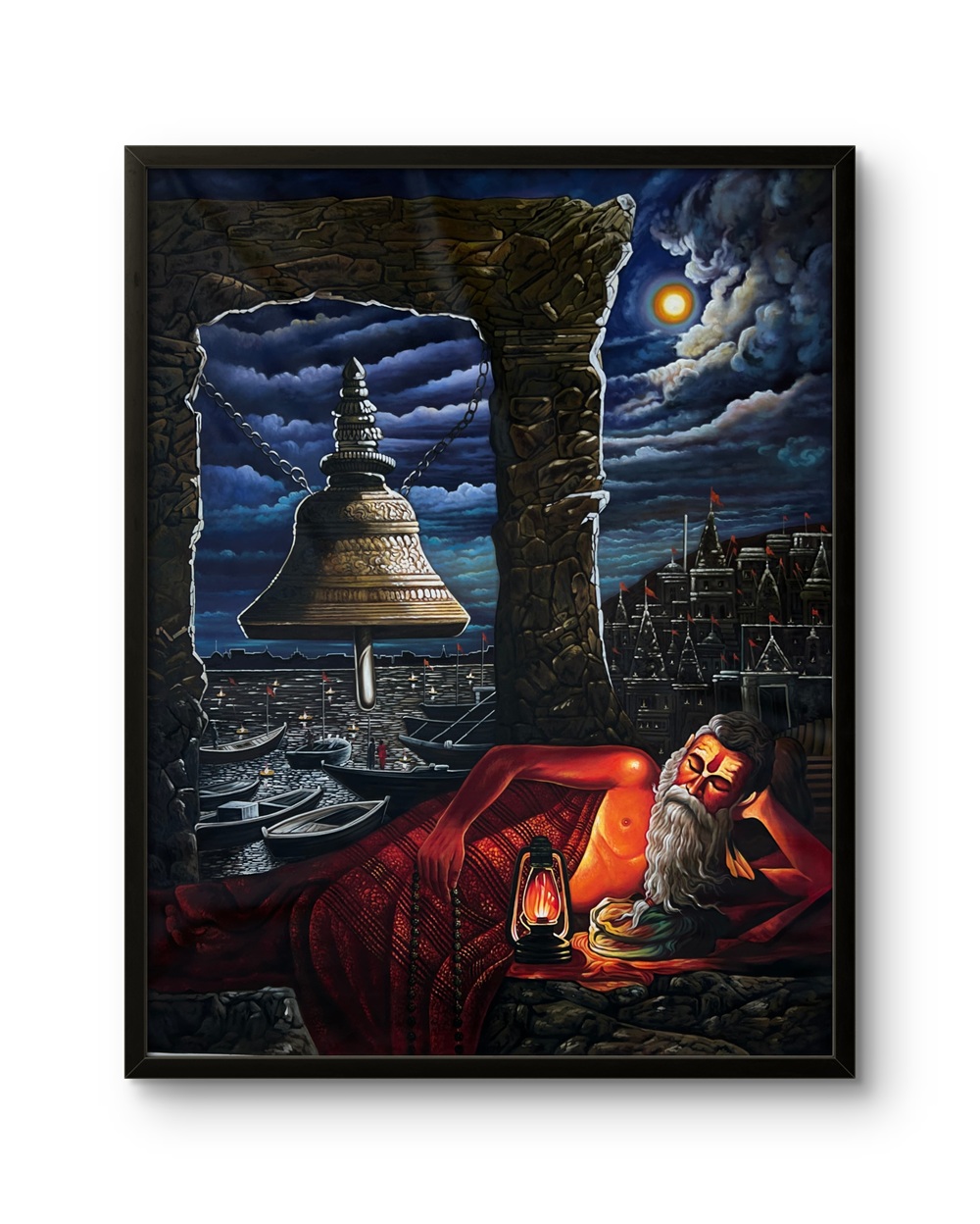 The Monk’s Midnight Prayer Oil Painting