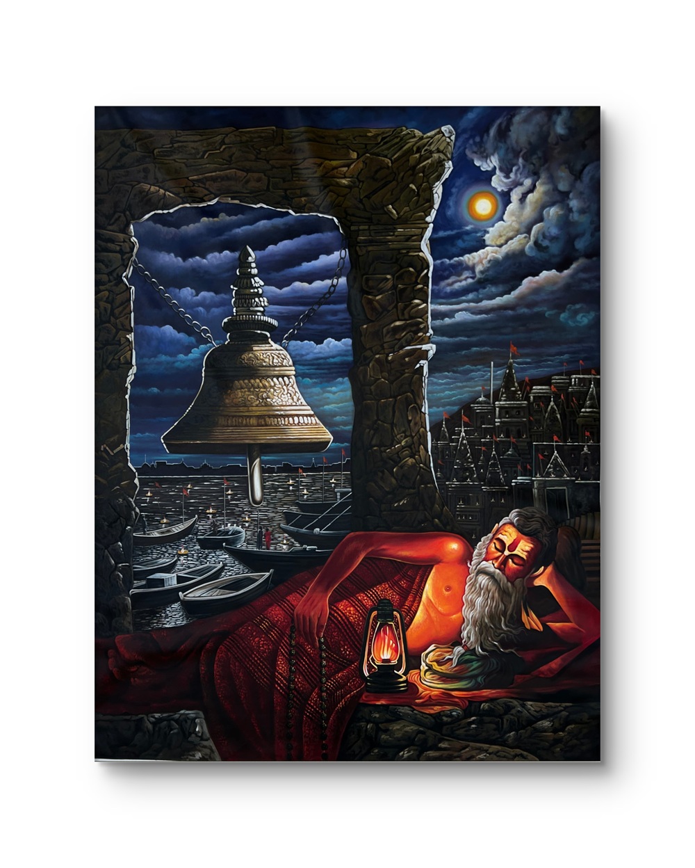 The Monk’s Midnight Prayer Oil Painting