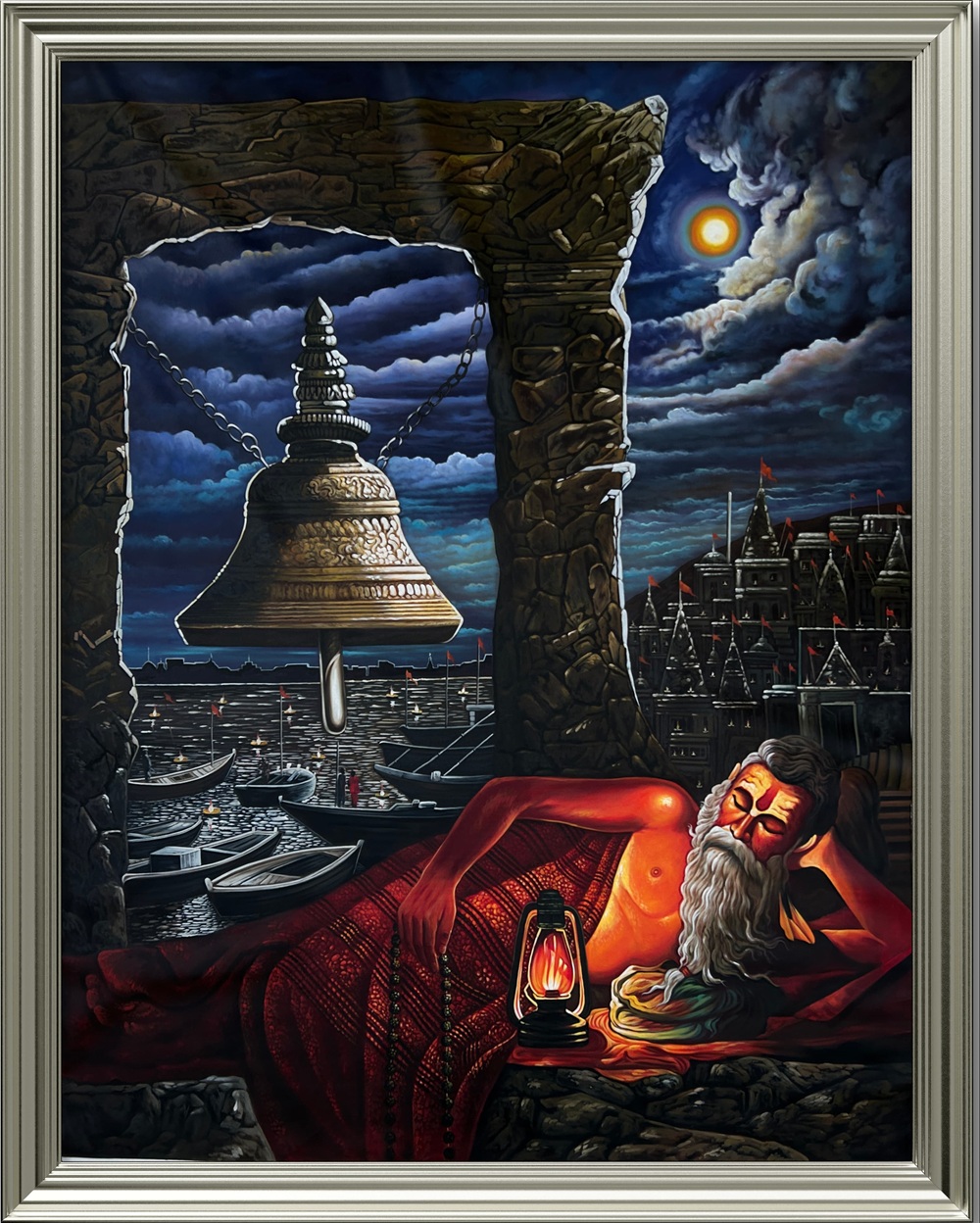 The Monk’s Midnight Prayer Oil Painting