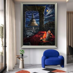 The Monk’s Midnight Prayer Oil Painting