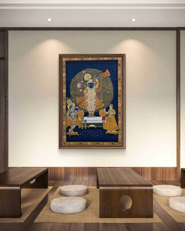 Divine Grace of Shrinathji Natural Colour Painting